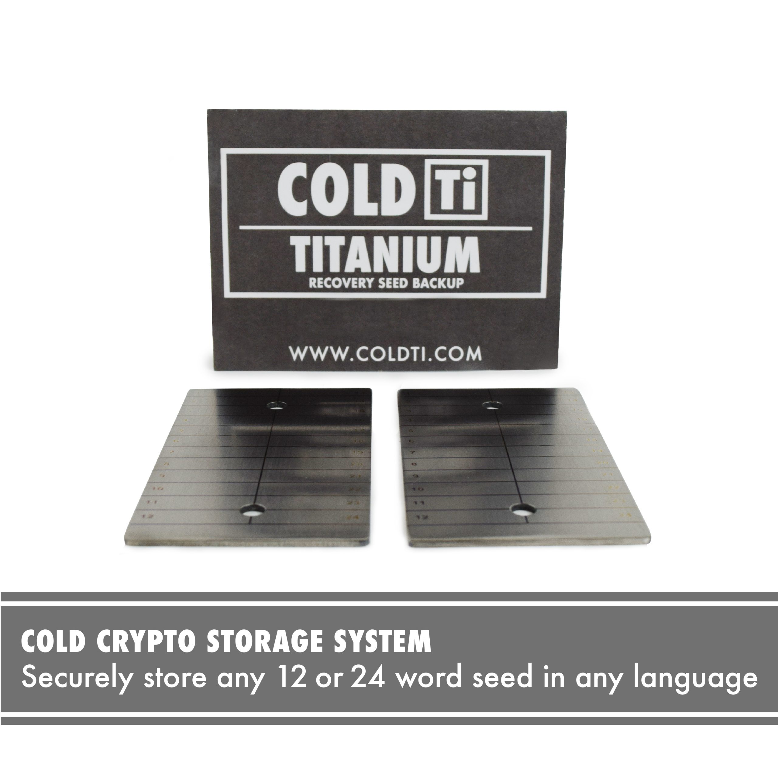 Ti1000™ Titanium Crypto Seed Phrase Storage System Metal Plate
