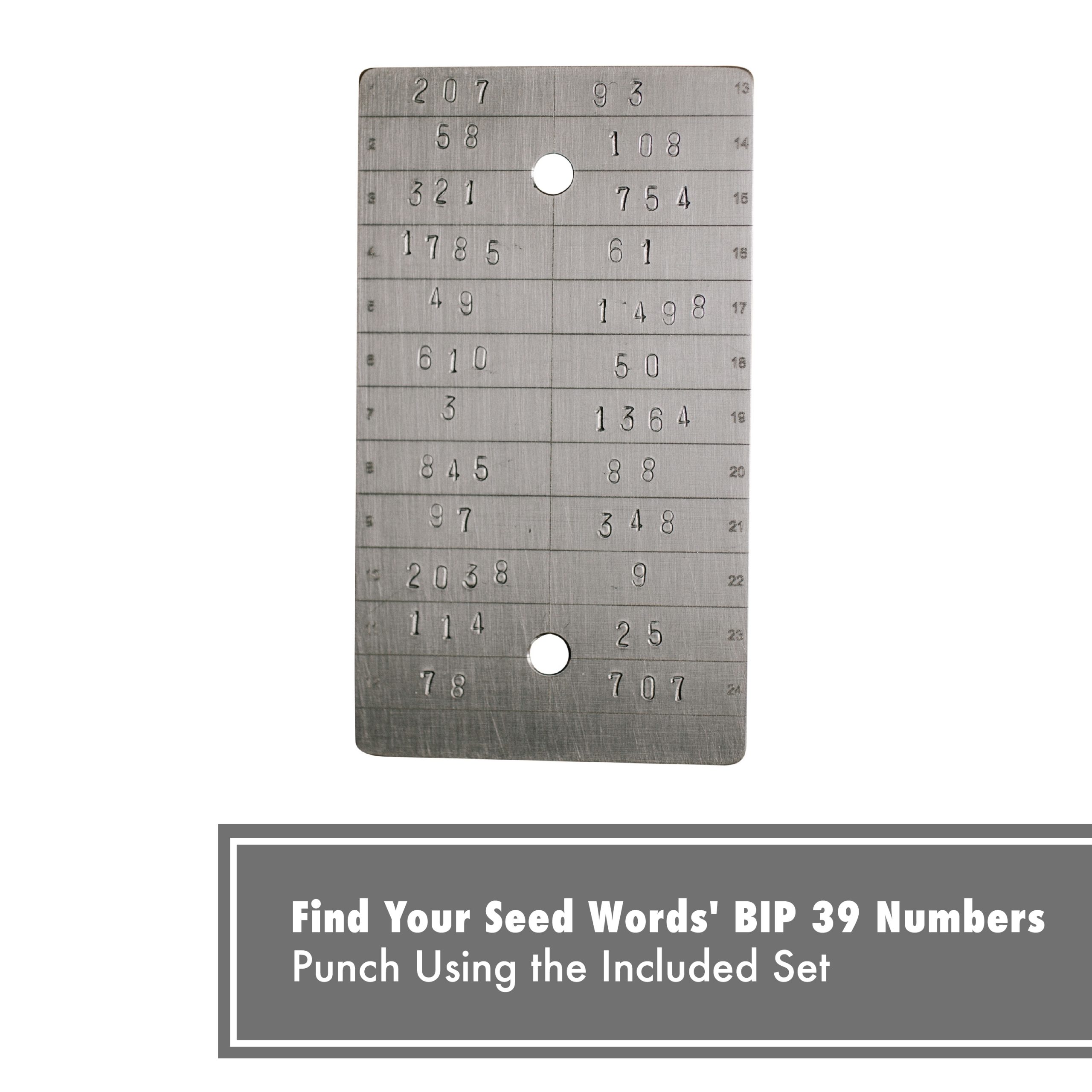 Crypto Seed ColdTi - Titanium Plate For Extremely Durable Cold Storage  (Double Crypto Seed Storage