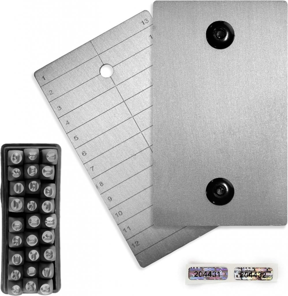 ColdTi® Double Plate with Alphabetical Punches